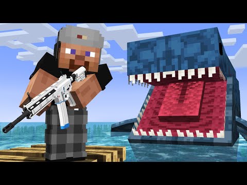 Náufrago VS 100 Leviatanes Del Océano En Minecraft