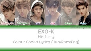 EXO-K (엑소케이) - History Colour Coded Lyrics (Han/Rom/Eng)