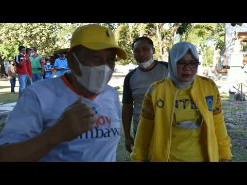 Penanaman Pohon dan Pelepasan Penyu di Pantai Saliperate Oleh Wabup Sumbawa