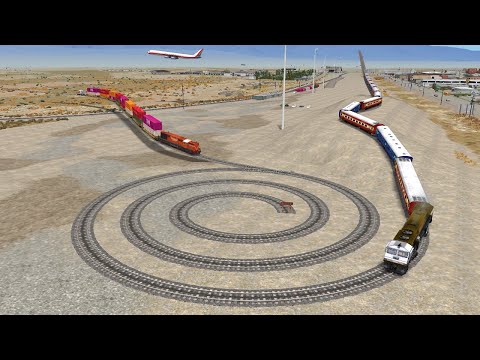 Big Mistakes on Impossible Deadlock Rail Tracks Vs Trains !!! | BeamNG.Drive | Train Simulator