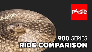 Video thumbnail for PAISTE CYMBALS - Comparison (900 Series Rides) by Paiste Cymbals