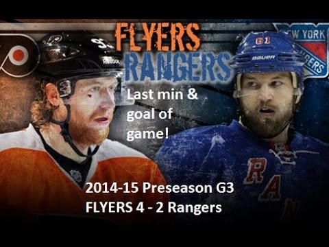 Final Min of Flyers vs Rangers (9/30/14)