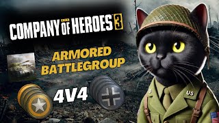 Company of Heroes 3 | 4v4 Armored Battlegroup Multiplayer Gameplay - No Commentary