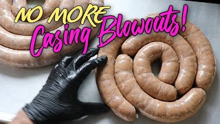 How to Stuff & Link your sausage - Reduce Casing Blowouts