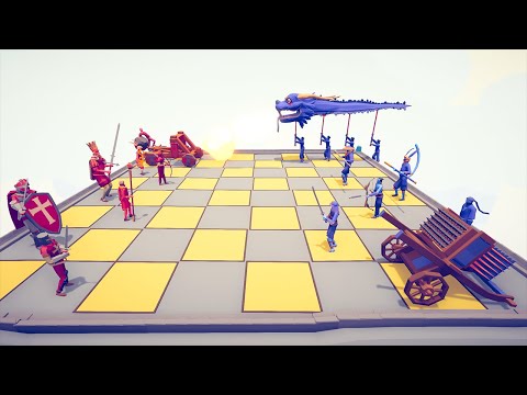 MEDIEVAL FACTION vs DYNASTY FACTION - Chess Board ♟️ | Totally Accurate Battle Simulator TABS