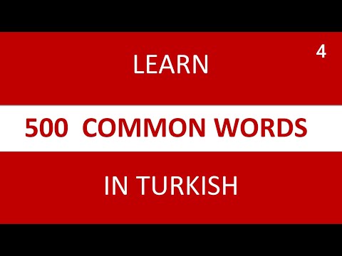 500 Most Common Turkish Words | Part 4 #turkish #learnturkish  #turkishlesson
