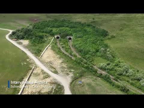 Șantier lucrări feroviare Brașov - Sighișoara S1+S3, T2 - 2024