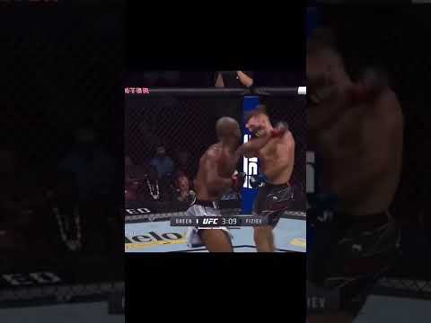 Bobby Green Eats a Loud Body Kick from Rafael Fiziev#shorts