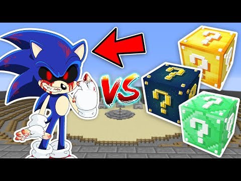 KORKUNÇ SONİC.EXE VS ŞANS BLOKLARI - Minecraft