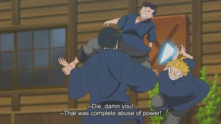Benimaru "trains" Shinra and Arthur - Starts at 1:00 (Fire force)