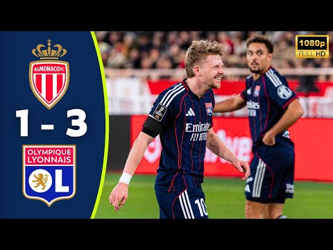 Monaco vs Lyon 1-3 Resumé | Pavel Šulc Goals | Ligue 1 Highlights | Mamadou Coulibaly Red Card
