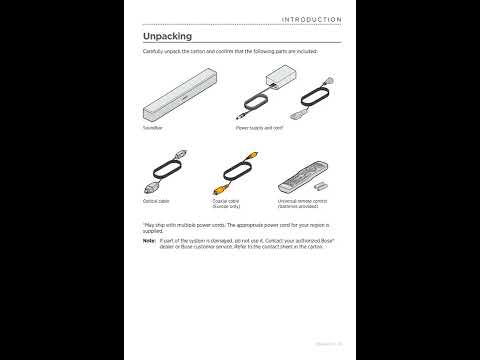 Bose Solo 5 TV Sound System Owners Manual/Instruction Manuals