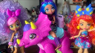 CAVE CLUB! TRICERATOPS PLAYSET! Tella Dino Rockin Party and Partyceratops doll review!