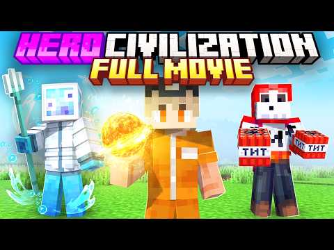 Minecraft But I Survive SUPERHERO CIVILIZATION [Full Movie]