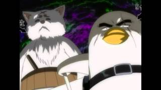(Gintama) Sadaharu and Elizabeth punch Tsukuyo and Sarutobi