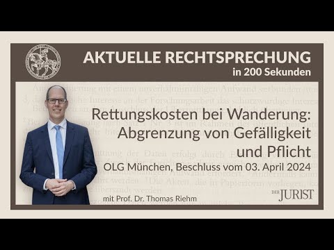 Rettungsbooten bei Wanderung: Abgrenzung von Gefälligkeit und Pflicht - OLG München, 03. April 2024