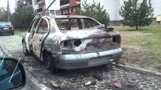 preview picture of video 'Spalony Renault Megane - Mistrzejowice, Kraków'