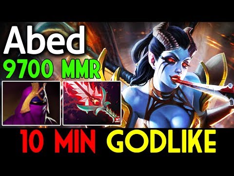 TryHard Double Rank - Queen of Pain by Abed 10min Godlike Dota 2