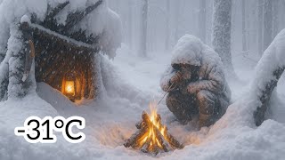 I Survived a Blizzard at -31°C | 3 Days Extreme Off-Grid Winter Life