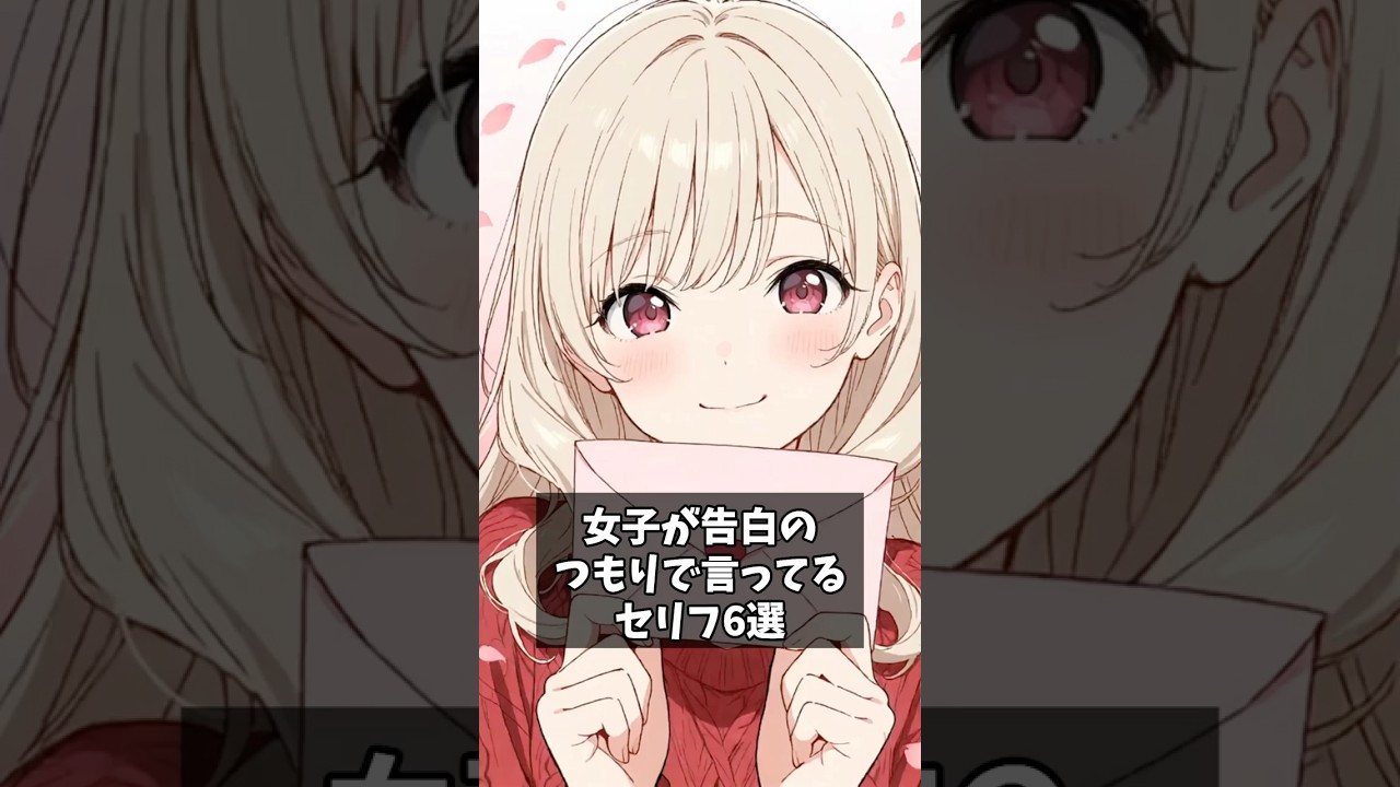 【最後は逆に告白してOK】女子が告白のつもりで言っているセリフ6選 #恋愛心理学 #漫画