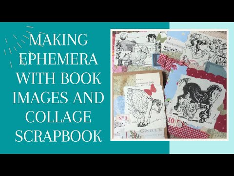 Making Book Page Image Ephemera - Using Collage Masterboard Scrapbook - QUICK & EASY