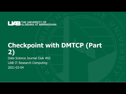 Checkpoint with DMTCP (Part 2) [DSJC-062]
