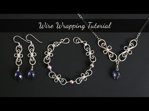 Wire Wrapping Tutorial: Elegant Elven Motif for Earrings Bracelet & Necklace