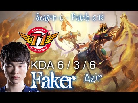 SKT T1 Faker AZIR Mid vs TALIYAH - Patch 6.13 KR Ranked | League of Legends
