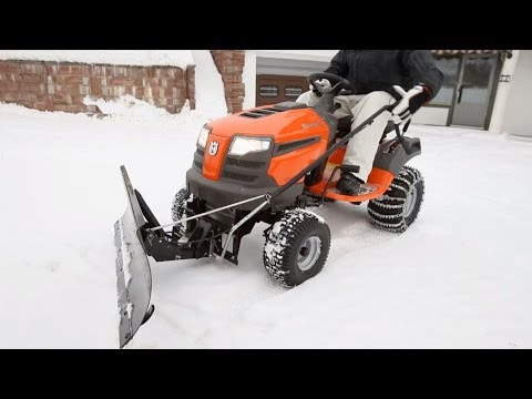 Husqvarna tractors - how to attach snow blade