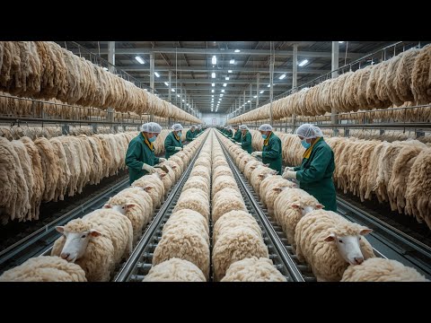 Inside the Wool Factory: How Sheep Wool Transforms Into Ultra-Luxury Jackets (Full Process)