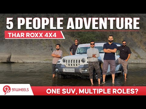 Mahindra Thar Roxx Diesel AT 4x4 top model review with 5 people & full load || Highway + Off-Roading