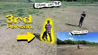 I'm Riding my Electric Unicycle in 3rd Person via FPV Drone Live Feed!
