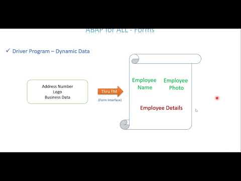 Video 2: ABAP for ALL - SmartForms - Driver Program and Dynamic Data