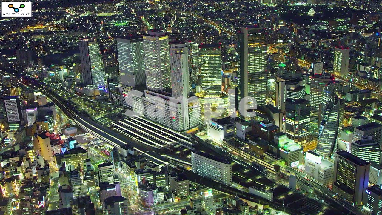 名古屋駅空撮夜景01