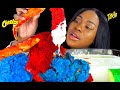 KING CRAB SEAFOOD BOIL MUKBANG HOT CHEETOS TAKIS BLUE HEAT CHEESY SAUCE ASMR EATING