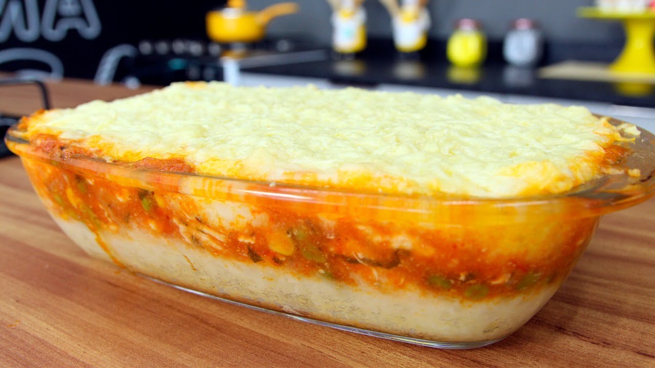 ESCONDIDINHO DE FRANGO COM BATATA FÁCIL E RÁPIDO