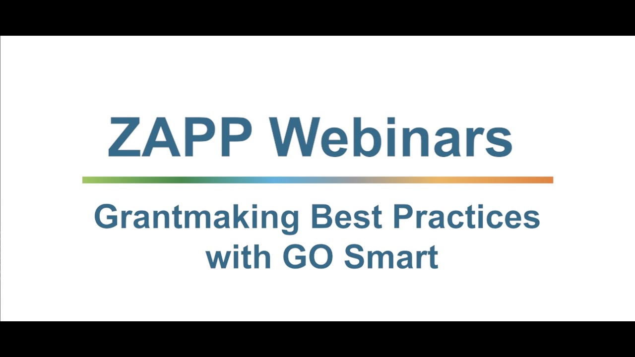 Grantmaking Best Practices with GO Smart