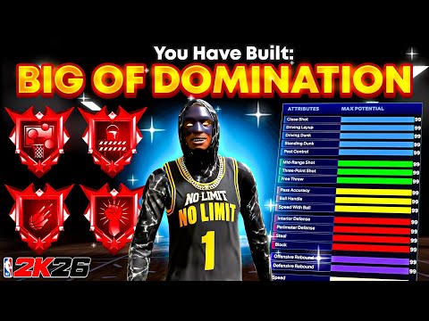 #1 BEST CENTER BUILD WILL BREAK NBA 2K26🔥 (0 CAP BREAKERS + NO WEAKNESSES)