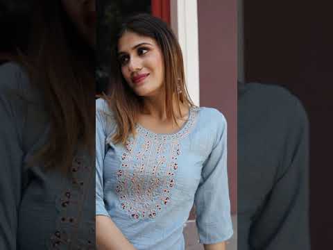 Kanasu Vamika Chinon Sequence Wholesale Fancy Kurtis Catalog – product video thumbnail