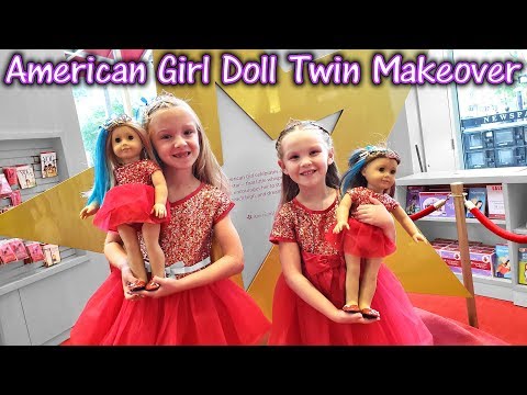 Turning Ourselves Into Dolls! American Girl Doll Twin Makeover!!!