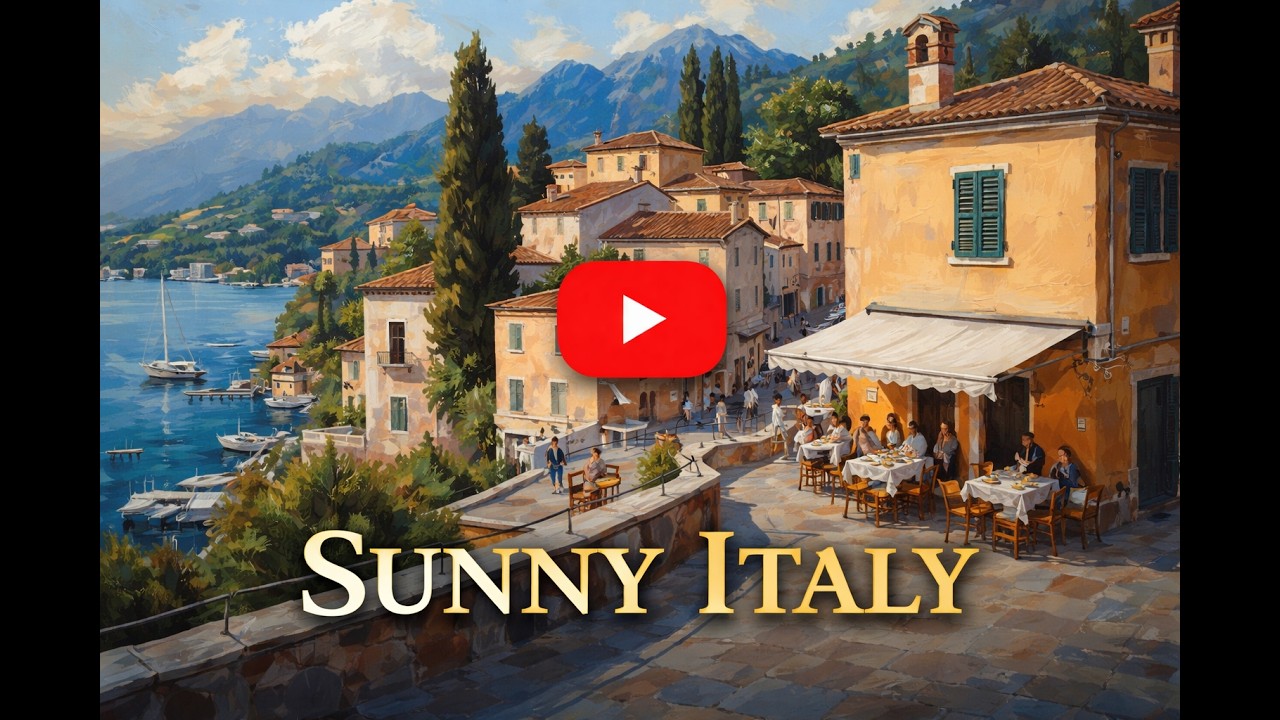 Italian Village Life | Art for TV | Fine Art Oil Painting | Impasto Technique