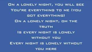 A Rocket To The Moon - On A Lonely Night Lyrics