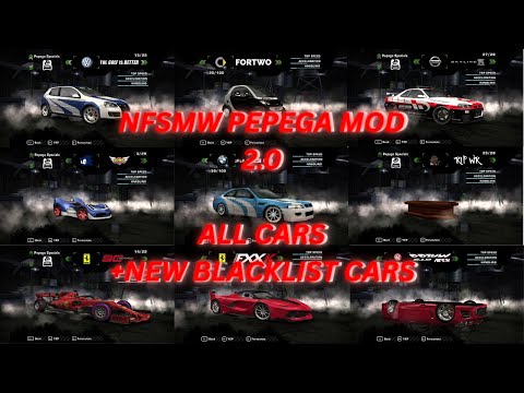 NFSMW PEPEGA EDITION - All Cars (+ 50 NEW CARS) & + NEW BLACKLIST CARS