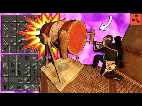 RICH RAIDS with ARTILLERY MOD - Car Bomb Raiding Armored Base (Rust Modded)