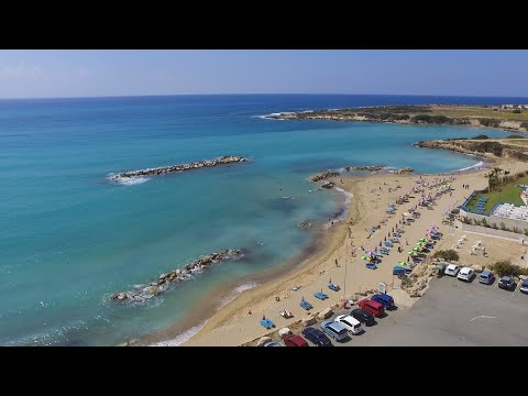 Corallia beach from above, coral bay, paphos cyprus march 2016 dji phantom 3