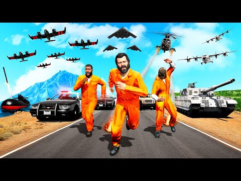 GTA 5 - 2,500,000 STAR WANTED LEVEL! (Can We Escape?)