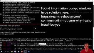 Fixing BCrypt error on Windows