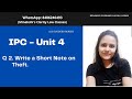 KSLU Indian Penal Code Unit IV Write A Short Note On Theft How To Write Answer For Semester Exam