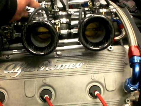 Alfa Romeo V-6 running on GSXR throttle bodies