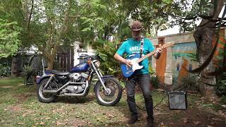 Ghost Riders In The Sky cover Guitar and Harley Davidson Bike
